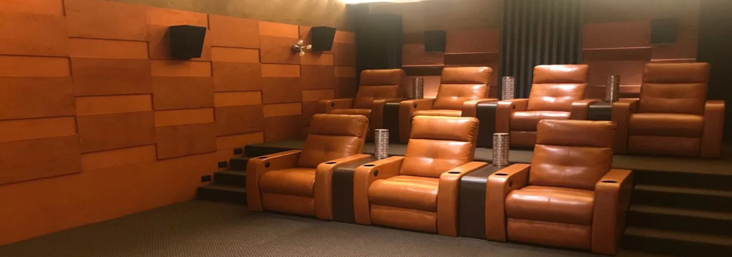 Recording studio with acoustic treatment 